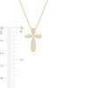 0.085 CT. T.W. Diamond Cross Pendant in 10K Gold