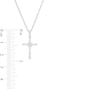 Thumbnail Image 2 of 0.145 CT. T.W. Diamond Cross Pendant in Sterling Silver