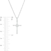 0.145 CT. T.W. Diamond Cross Pendant in Sterling Silver