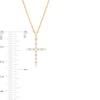 Thumbnail Image 2 of 0.18 CT. T.W. Baguette and Round Diamond Cross Pendant in 10K Gold