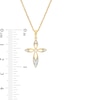 0.065 CT. T.W. Diamond Cross Pendant in 10K Gold