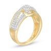 0.50 CT. T.W. Diamond Multi-Row Bypass Ring in 10K Gold