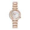 Thumbnail Image 0 of Ladies' Citizen Eco-Drive® Disney Belle Diamond Accent Rose-Tone Watch with Mother-of-Pearl Dial (Model: EM0823-58D)