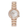 Thumbnail Image 1 of Ladies' Citizen Eco-Drive® Disney Belle Diamond Accent Rose-Tone Watch with Mother-of-Pearl Dial (Model: EM0823-58D)