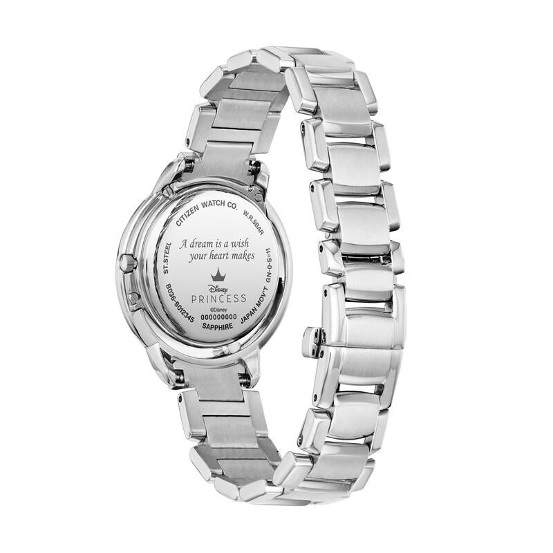 Main Image 3 of Ladies' Citizen Eco-Drive® Disney Cinderella Diamond Accent Watch with Blue Mother-of-Pearl Dial (Model: EW5510-53N)