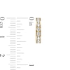Cubic Zirconia Huggie Hoop Earrings in 10K Gold