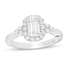 Thumbnail Image 1 of Marilyn Monroe™ Collection 0.95 CT. T.W. Emerald-Cut Diamond Frame Engagement Ring in 14K White Gold