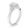Thumbnail Image 2 of Marilyn Monroe™ Collection 0.95 CT. T.W. Emerald-Cut Diamond Frame Engagement Ring in 14K White Gold