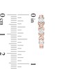 Thumbnail Image 2 of 0.45 CT. T.W. Diamond "XO" Hoop Earrings in 10K Rose Gold