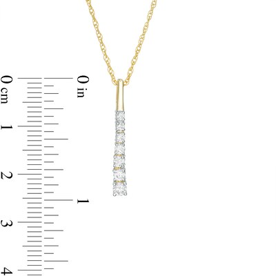 0.29 CT. T.W. Journey Diamond Pendant in 10K Gold