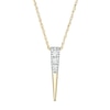 Thumbnail Image 0 of 0.085 CT. T.W. Diamond Elongated Triangle Pendant in 10K Gold
