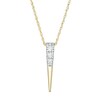 Thumbnail Image 0 of 0.085 CT. T.W. Diamond Elongated Triangle Pendant in 10K Gold