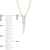 Thumbnail Image 1 of 0.085 CT. T.W. Diamond Elongated Triangle Pendant in 10K Gold