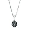 Thumbnail Image 0 of 0.23 CT. T.W. Enhanced Black Composite Diamond Circle Pendant in 10K White Gold