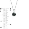 Thumbnail Image 1 of 0.23 CT. T.W. Enhanced Black Composite Diamond Circle Pendant in 10K White Gold