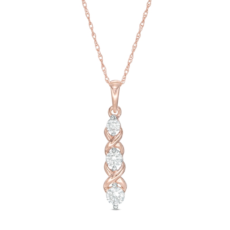 0.29 CT. T.W. Diamond Infinity Pendant in 10K Rose Gold|Peoples Jewellers