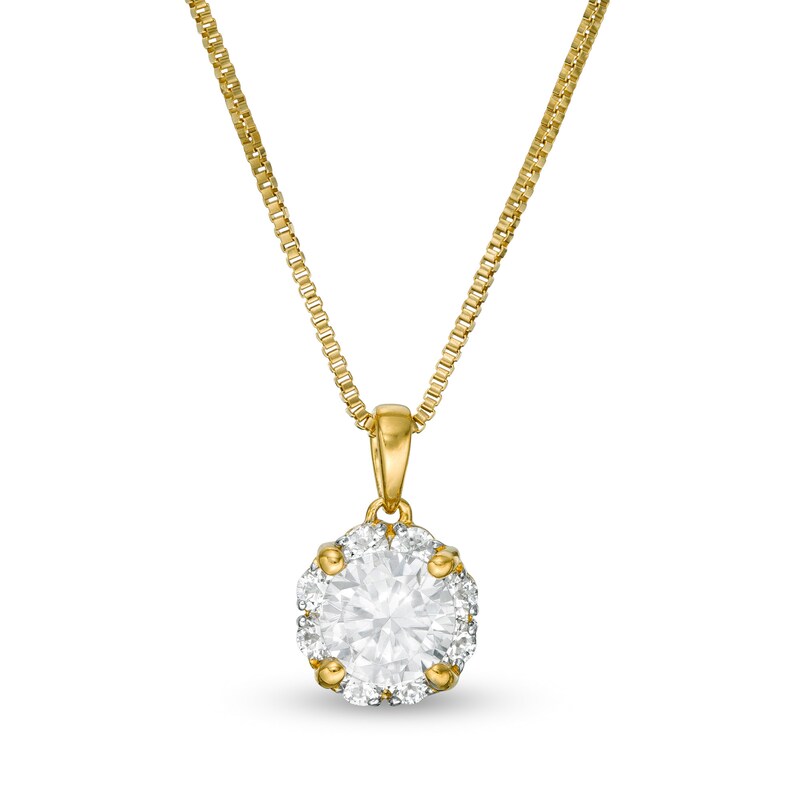 Main Image 1 of 1.00 CT. T.W. Certified Canadian Diamond Frame Pendant in 14K Gold (I/I2)