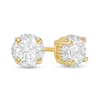 Thumbnail Image 0 of 1.00 CT. T.W. Certified Canadian Diamond Frame Stud Earrings in 14K Gold (I/I2)