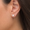 Thumbnail Image 1 of 1.00 CT. T.W. Certified Canadian Diamond Frame Stud Earrings in 14K Gold (I/I2)