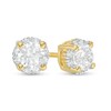 Thumbnail Image 1 of 0.50 CT. T.W. Certified Canadian Diamond Frame Stud Earrings in 14K Gold (I/I2)