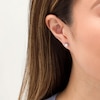 Thumbnail Image 2 of 0.50 CT. T.W. Certified Canadian Princess-Cut Diamond Frame Stud Earrings in 14K White Gold (I/I2)