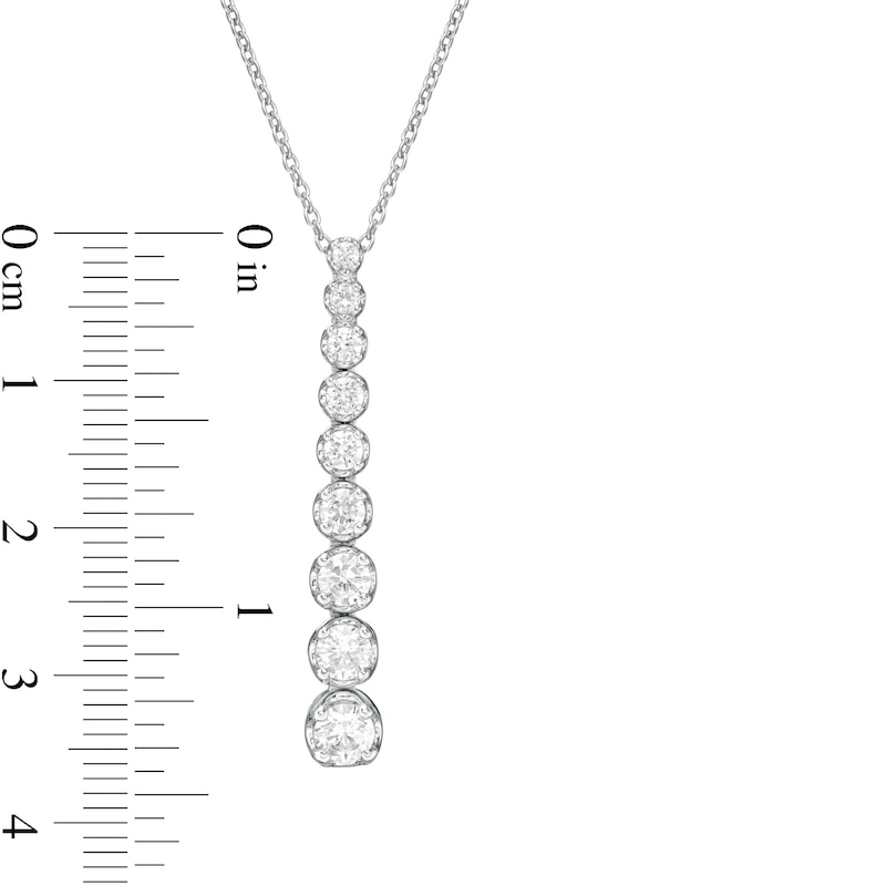 Main Image 2 of Marilyn Monroe™ Collection 0.95 CT. T.W. Journey Diamond Pendant in 10K White Gold