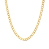 Thumbnail Image 0 of 3.4mm Diamond-Cut Curb Chain Necklace in Hollow 14K Gold - 22"