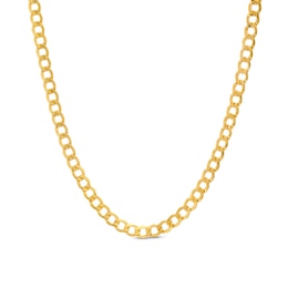 3.4mm Diamond-Cut Curb Chain Necklace in Hollow 14K Gold - 22"