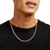 Thumbnail Image 2 of 3.4mm Diamond-Cut Curb Chain Necklace in Hollow 14K Gold - 22"