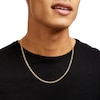 Thumbnail Image 1 of 3.4mm Diamond-Cut Curb Chain Necklace in Hollow 14K Gold - 22"