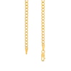 Thumbnail Image 2 of 3.0mm Diamond-Cut Curb Chain Necklace in Hollow 14K Gold - 22"