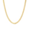 Thumbnail Image 1 of 3.4mm Diamond-Cut Curb Chain Necklace in Hollow 14K Gold - 24"