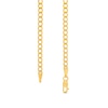 Thumbnail Image 3 of 3.4mm Diamond-Cut Curb Chain Necklace in Hollow 14K Gold - 24"