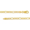 Thumbnail Image 2 of 3.4mm Diamond-Cut Figaro Chain Necklace in Hollow 10K Gold - 20"