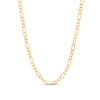 Thumbnail Image 1 of 3.3mm Diamond-Cut Figaro Chain Necklace in Hollow 10K Gold - 22"