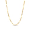 Thumbnail Image 0 of 3.3mm Diamond-Cut Figaro Chain Necklace in Hollow 10K Gold - 22"