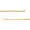 Thumbnail Image 2 of 3.3mm Diamond-Cut Figaro Chain Necklace in Hollow 10K Gold - 22"