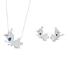 Thumbnail Image 1 of Child's ©Disney Olaf the Snowman Stud Earrings and Necklace Set in Sterling Silver
