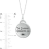 Thumbnail Image 2 of Child's Glitter Enamel ©Disney Anna and Elsa Portrait Disc Pendant in Sterling Silver - 15"