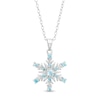 Thumbnail Image 0 of Child's Blue Cubic Zirconia ©Disney Frozen Snowflake Pendant in Sterling Silver - 15"