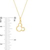 Thumbnail Image 2 of Child's ©Disney Tilted Mickey Mouse Silhouette Pendant in 10K Gold - 13"