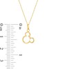 Thumbnail Image 1 of Child's ©Disney Tilted Mickey Mouse Silhouette Pendant in 10K Gold - 13"