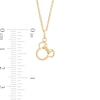 Thumbnail Image 1 of Child's ©Disney Minnie Mouse Tilted Silhouette Pendant in 10K Gold - 13"