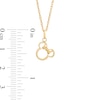 Thumbnail Image 2 of Child's ©Disney Minnie Mouse Tilted Silhouette Pendant in 10K Gold - 13"