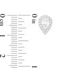 Thumbnail Image 3 of 0.95 CT. T.W. Certified Pear-Shaped Diamond Frame Stud Earrings in 14K White Gold (I/SI2)