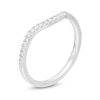 Thumbnail Image 1 of Emmy London 0.145 CT. T.W. Certified Diamond Contour Wedding Band in 18K White Gold (F/VS2)