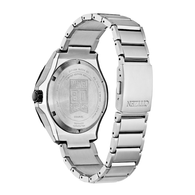 Main Image 3 of Men's Citizen Eco-Drive® Marvel 80th Anniversary Super Titanium™ Watch with Blue Dial (Model: AW1548-86W)