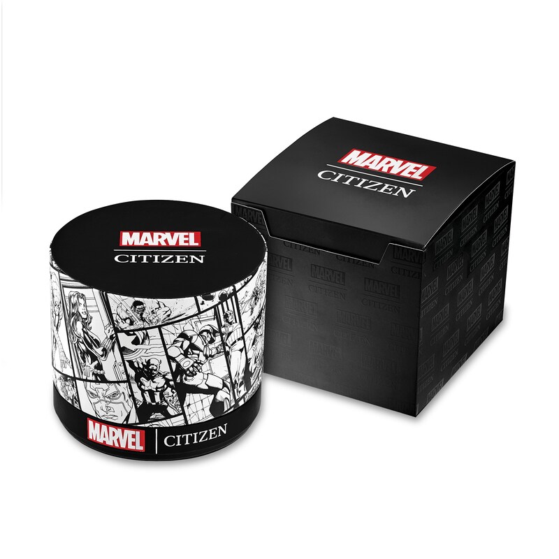 Main Image 4 of Men's Citizen Eco-Drive® Marvel 80th Anniversary Super Titanium™ Watch with Blue Dial (Model: AW1548-86W)