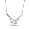 Thumbnail Image 1 of Love + Be Loved 0.25 CT. T.W. Diamond Loop Necklace in 10K White Gold