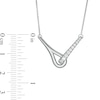 Thumbnail Image 3 of Love + Be Loved 0.25 CT. T.W. Diamond Loop Necklace in 10K White Gold